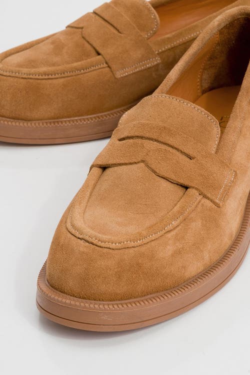Forever & Always Shoes Bree Platform Penny Leather Loafer In Yellow