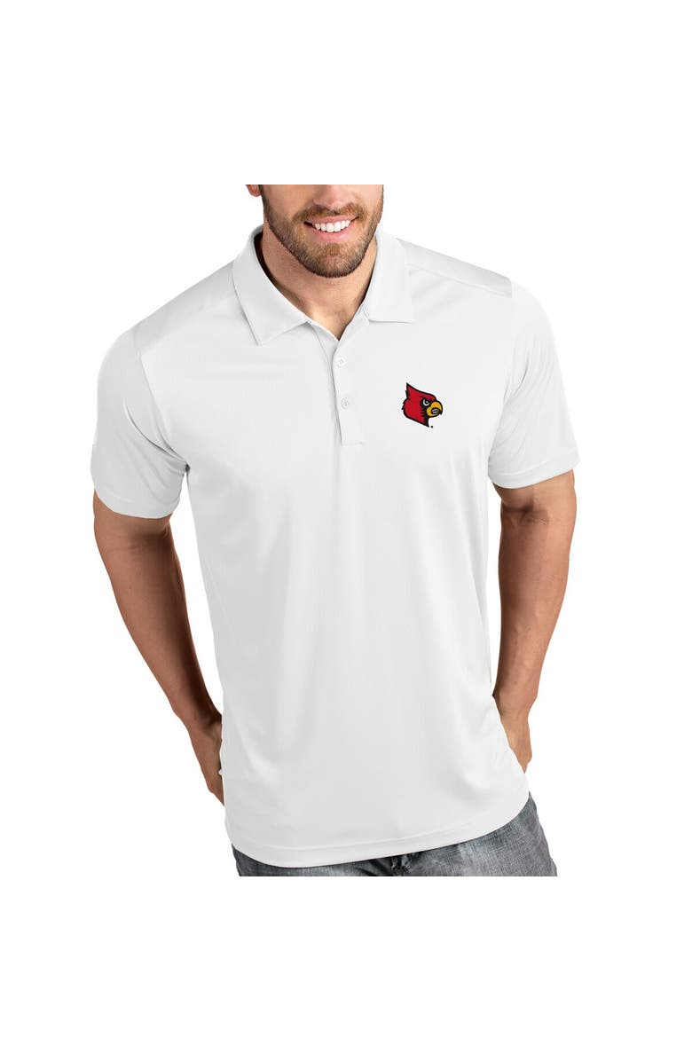 ANTIGUA Louisville Cardinals Antigua Tribute Polo - White, Main, color, 