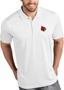 ANTIGUA Louisville Cardinals Antigua Tribute Polo - White
