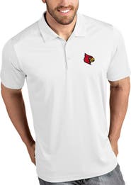 ANTIGUA Louisville Cardinals Antigua Tribute Polo - White