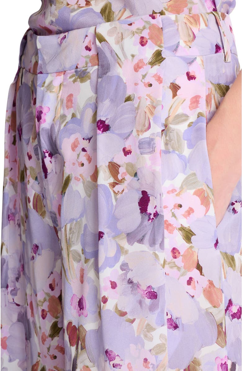 Balmain Printed Poppy Flower trousers, Alternate, color, Multicolor