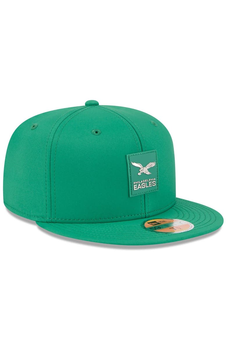 New Era Men's New Era Kelly Green Philadelphia Eagles 2025 Sideline Throwback 59FIFTY Fitted Hat, Alternate, color, Kelly Green