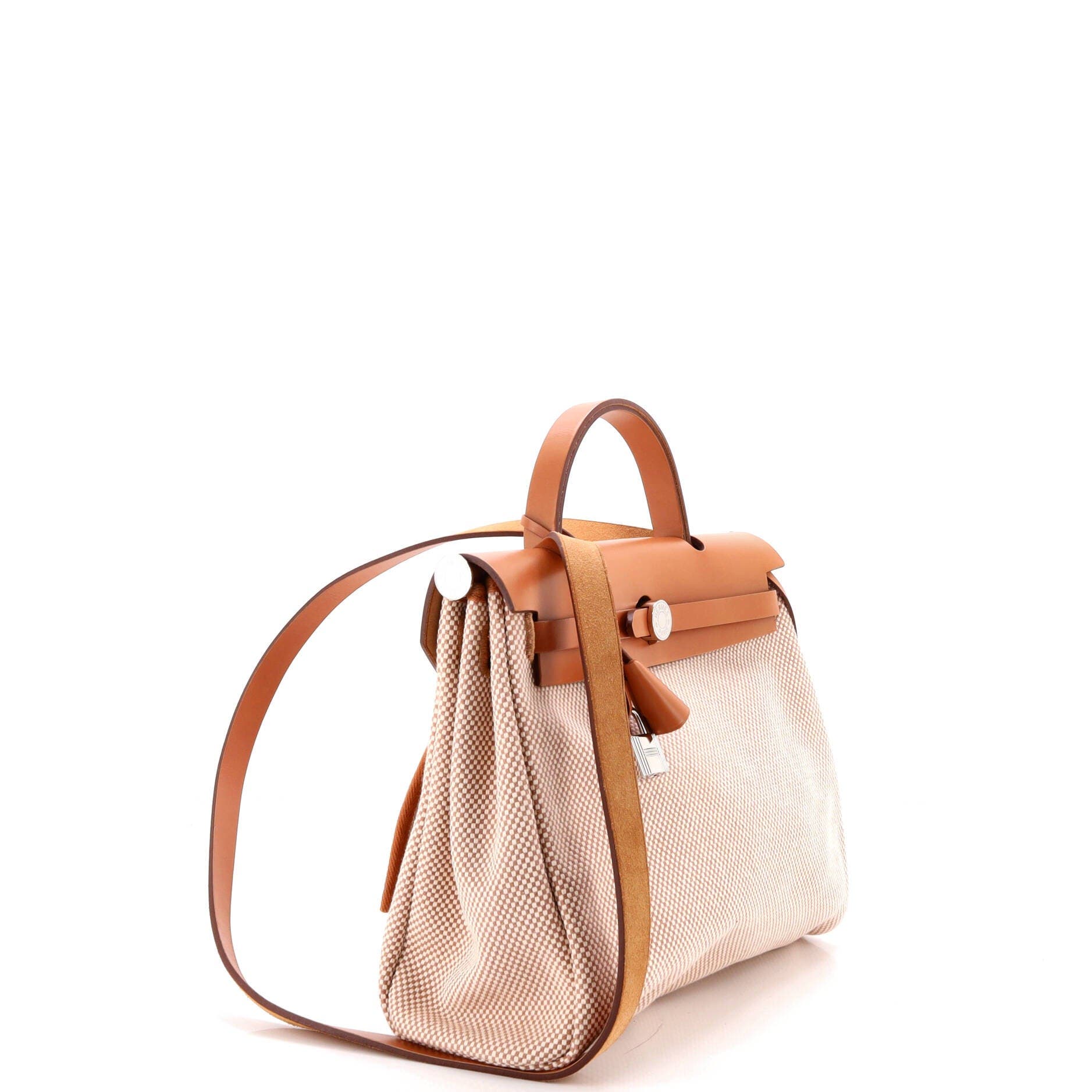 Herbag Zip Criss Viking Toile and Leather 31, Alternate, color, White