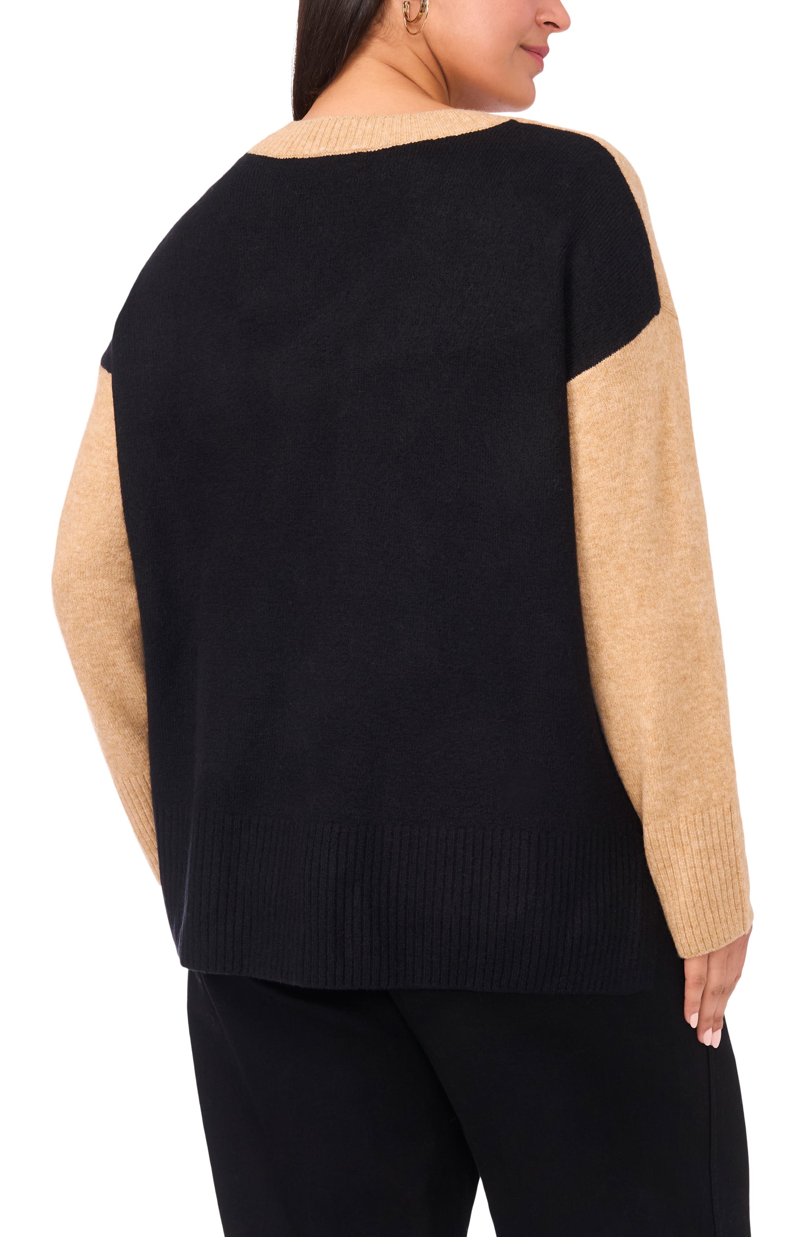 Colorblock V-Neck Sweater - image 2