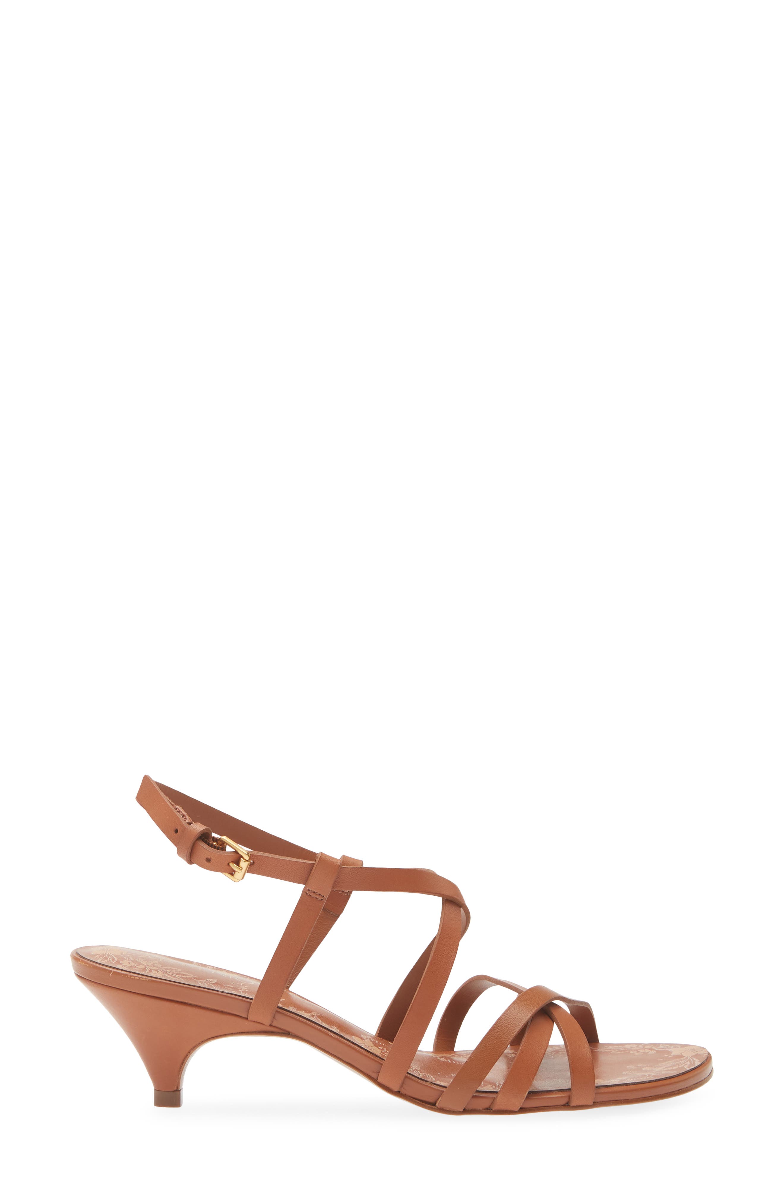 FARM Rio Spring Kitten Heel Leather Sandal, Alternate, color, Cuoio