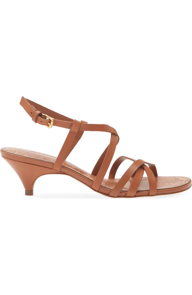 FARM Rio Spring Kitten Heel Leather Sandal, Alternate, color, Cuoio