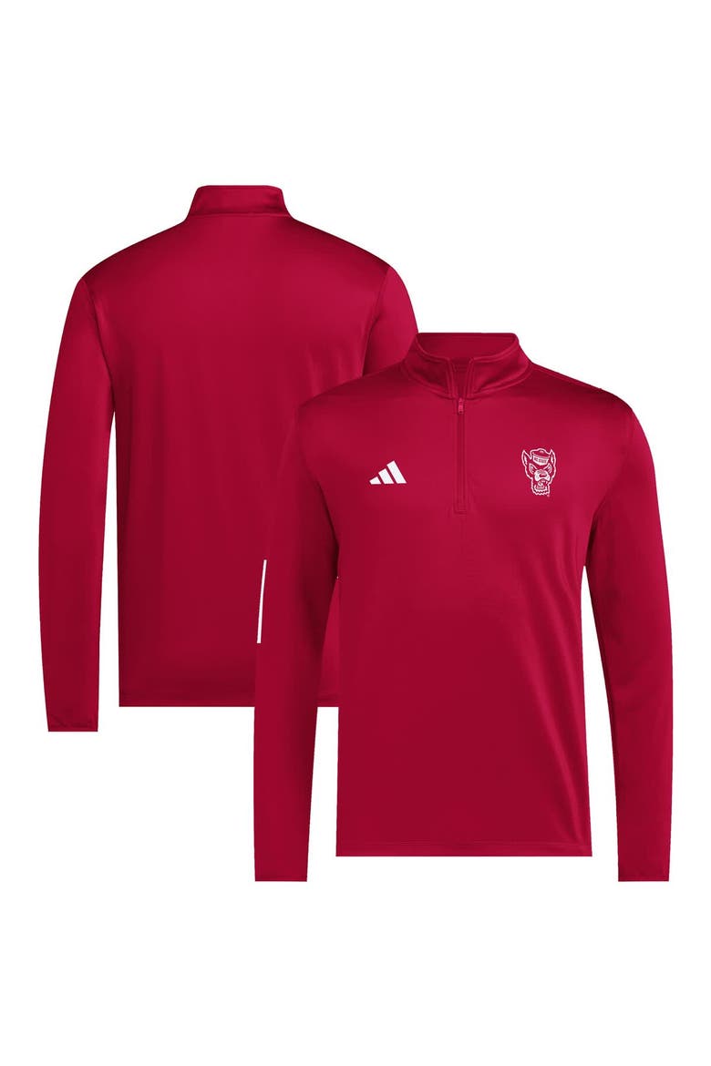 Men's adidas Red NC State Wolfpack Strategy Half-Zip Golf Jacket, Main, color, Red