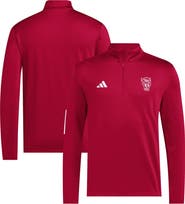 adidas Men's adidas Red NC State Wolfpack Strategy Half-Zip Golf Jacket