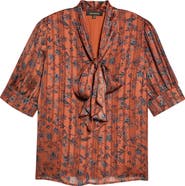 SUGARLIPS Leoben Floral Tie Neck Top