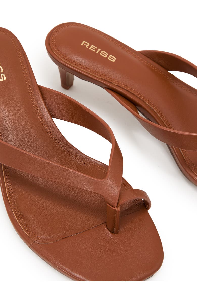 Reiss Mia Thong Slide Sandal, Alternate, color, Tan