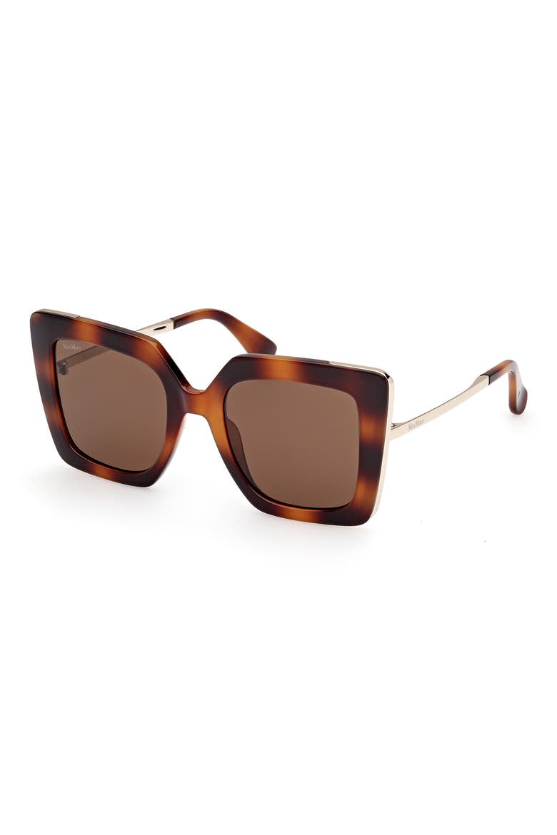 Square Sunglasses, Alternate, color, DARK HAVANA / BROWN