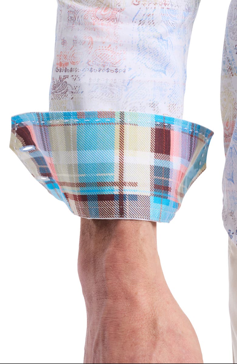 Robert Graham Vista Classic Fit Stretch Button-Up Shirt, Alternate, color, Multi White