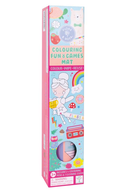 Rainbow Fairy Coloring Fun & Games Mat