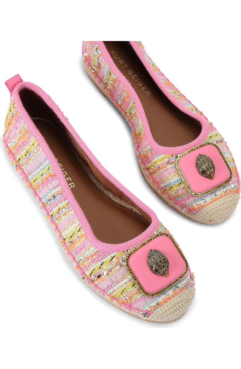 Kurt Geiger London Pimlico Espadrille Ankle Wrap Ballet Flat, Alternate, color, Pink