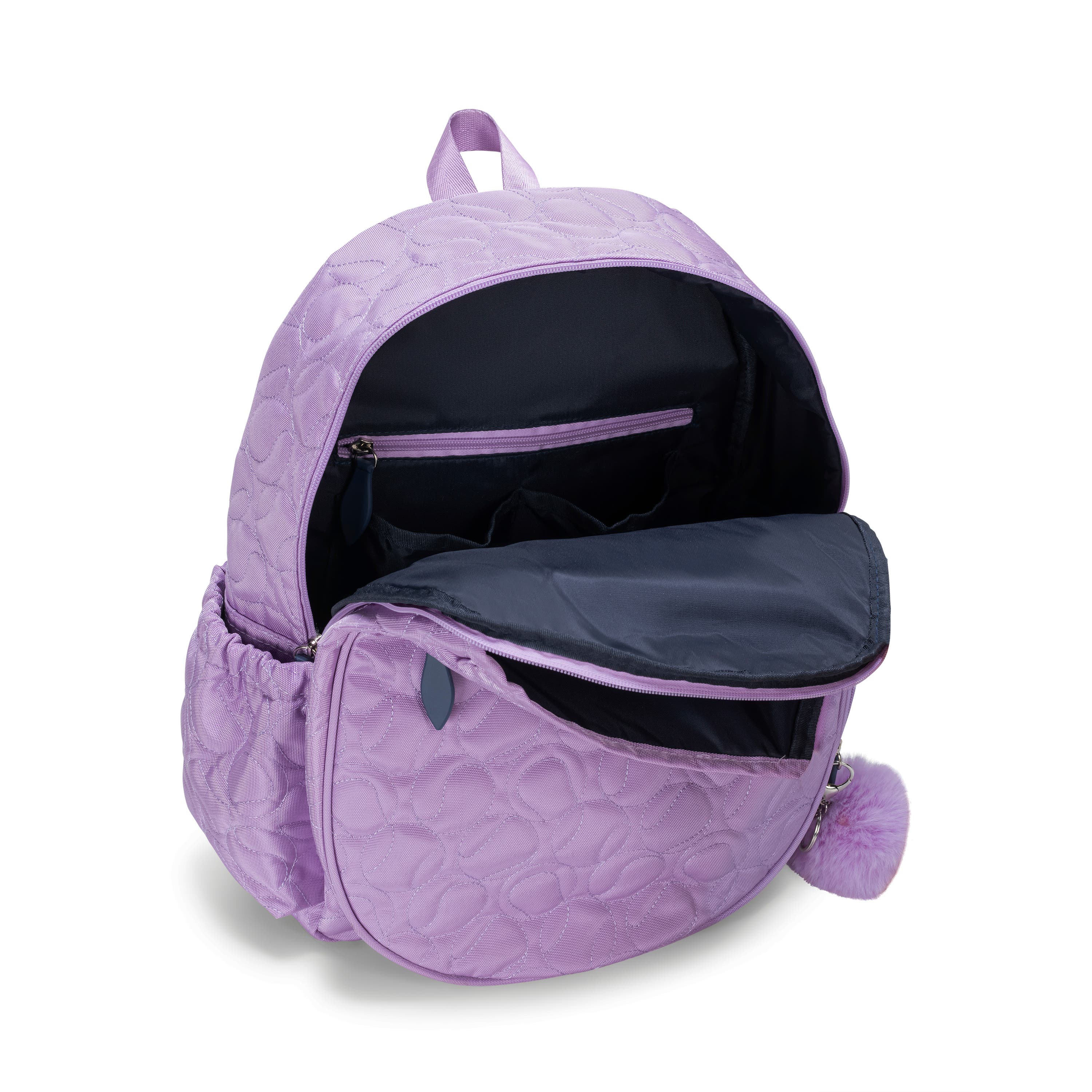 Big Love Tennis backpack, Alternate, color, Quilted Lavender Tennis Balls