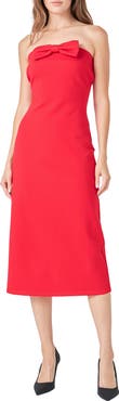 Endless Rose Strapless Bow Midi Dress