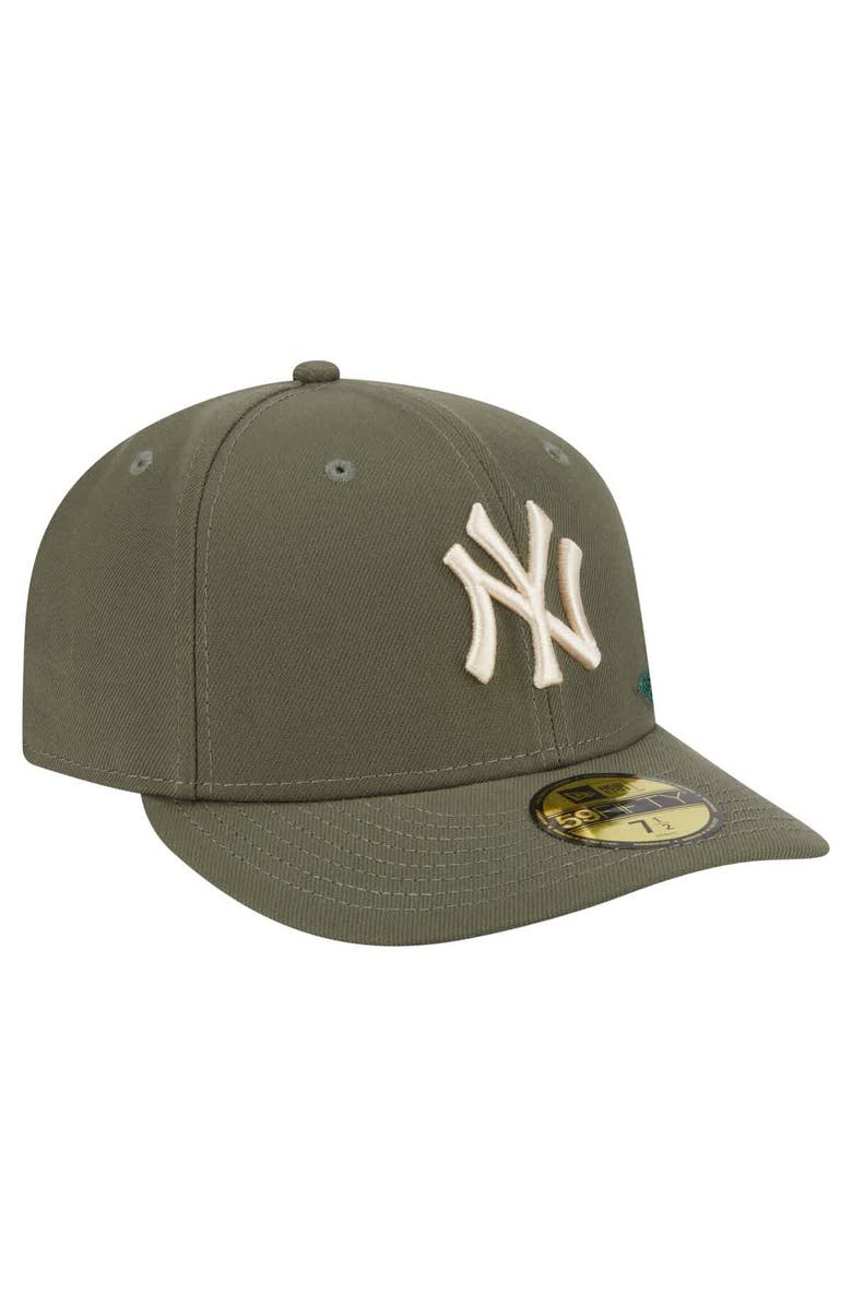 New Era Men's New Era Olive New York Yankees Tonal Florals 59FIFTY Fitted Hat, Alternate, color, 