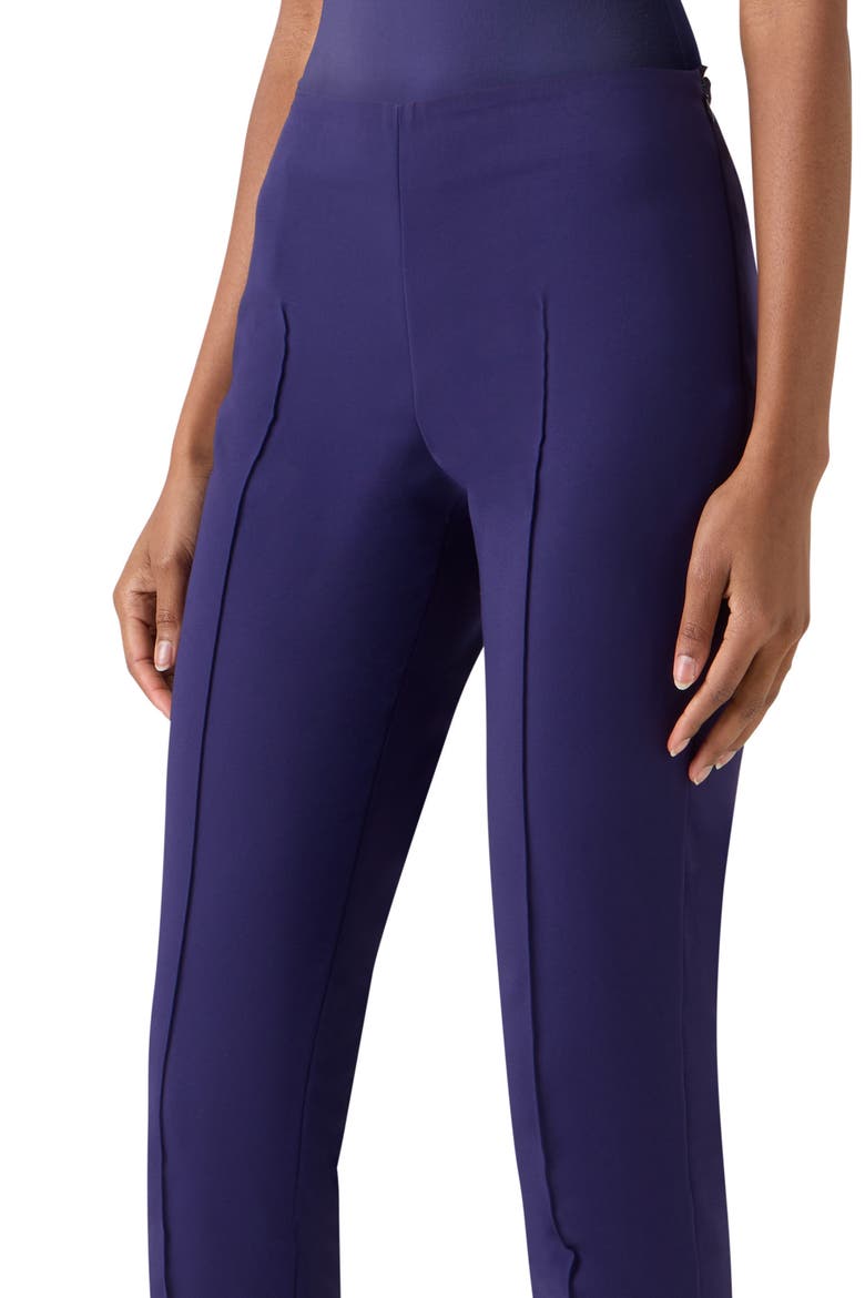 Melissa Techno Cotton Blend Crop Pants, Alternate, color, DARK PURPLE