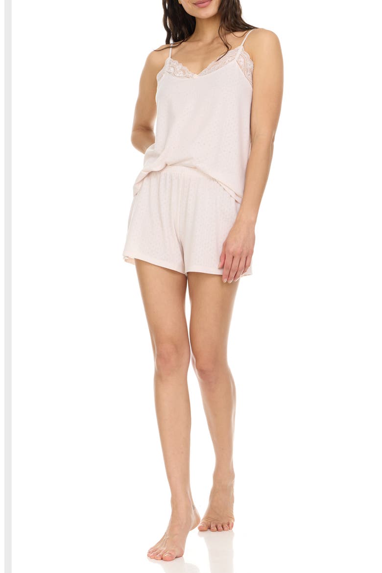 Brittany Short Pointelle Knit Pajamas, Alternate, color, BEIGE