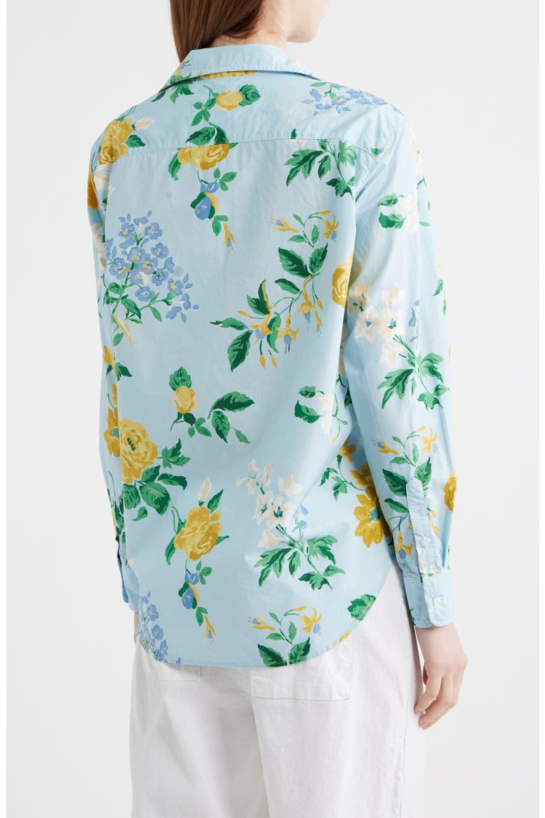 Eileen Relaxed Button-Up Shirt, Alternate, color, BLUE FLORAL