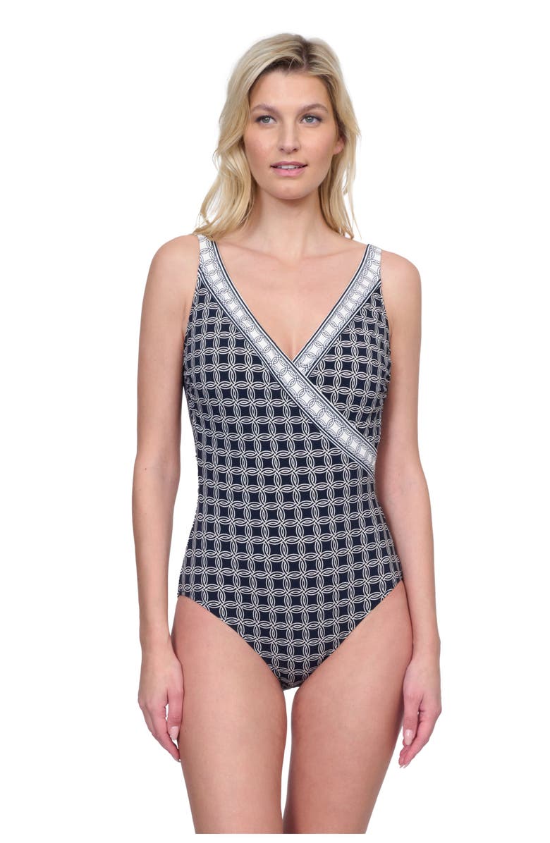 Gottex Golden Chic Surplice One Piece, Main, color, 