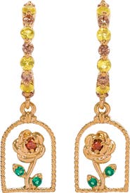 Girls Crew x Disney Belle Rose Hoop Earrings