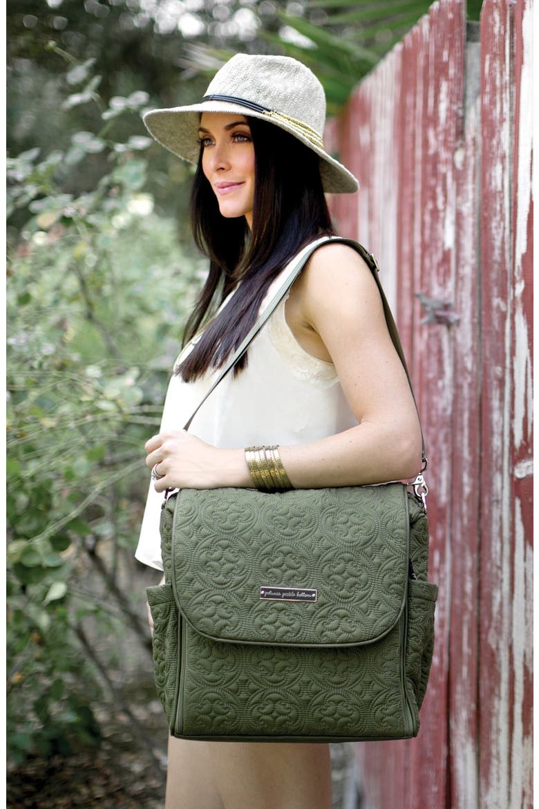 'Embossed Boxy' Backpack Diaper Bag, Alternate, color, REGENTS PARK STOP