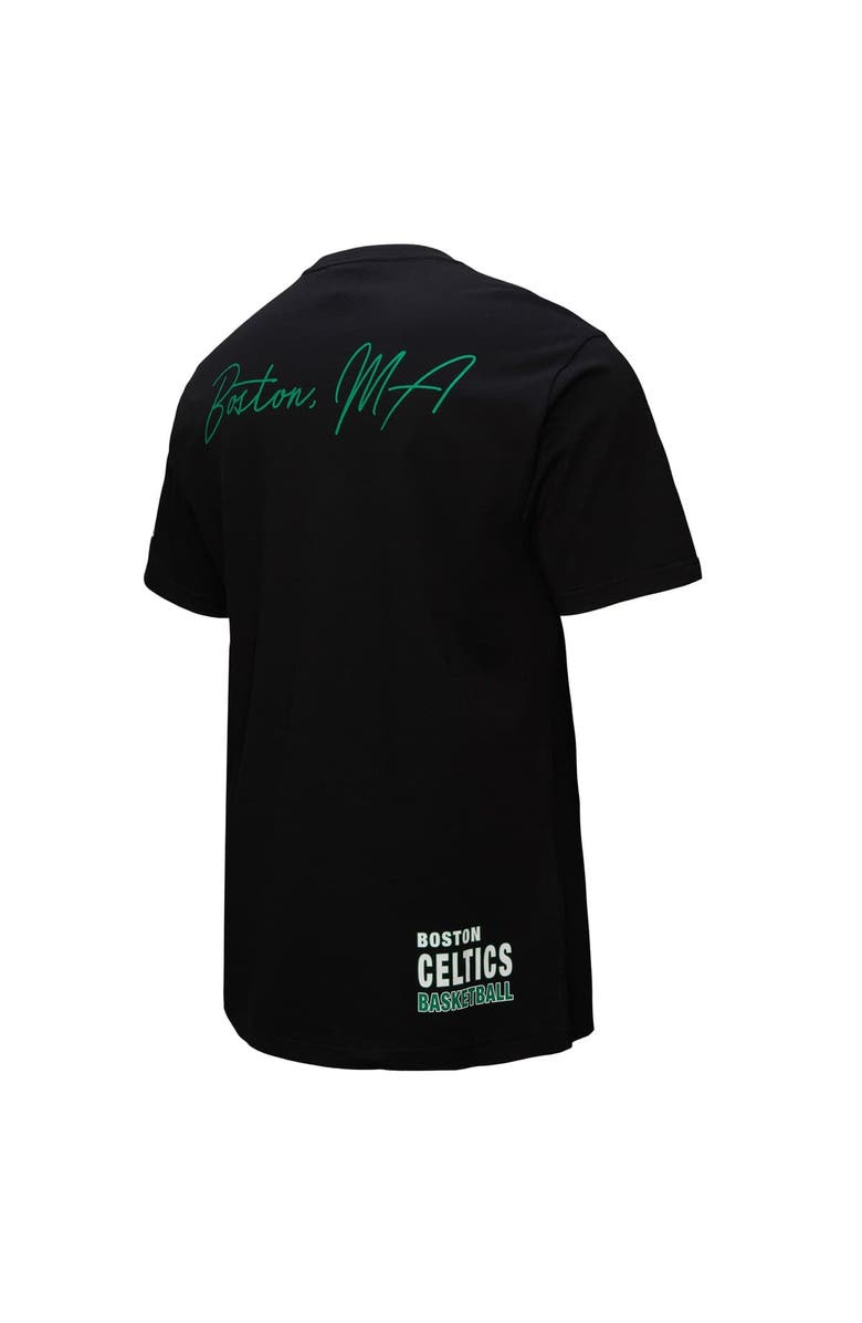 Mitchell 
Ness Men
s Black Boston Celtics Black Out Collection Vintage Premium T-Shirt, Alternate, color, Black
