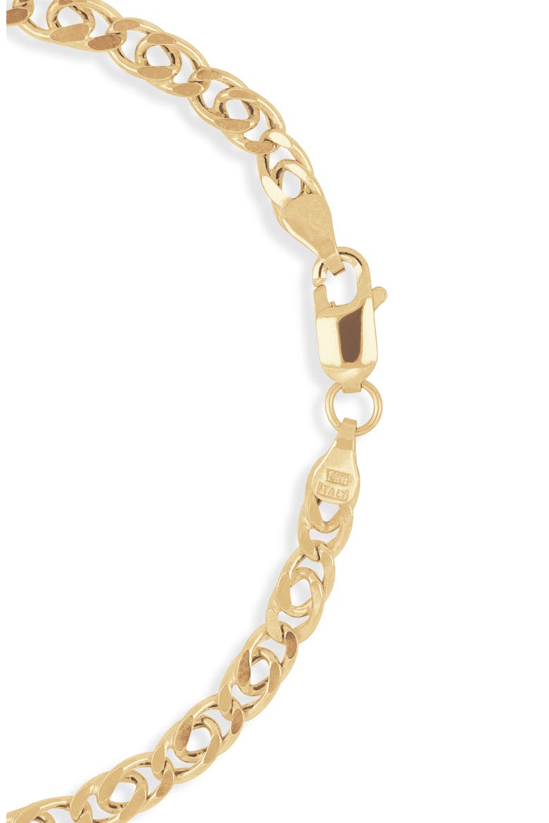 14k Gold Chain Bracelet, Alternate, color, 14KY