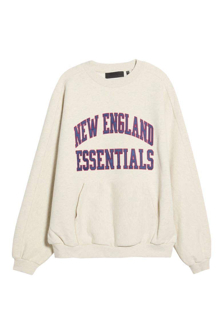 New England Patriots 90s Relaxed Crewneck Sweatshirt, Main, color, HEATHER STONE