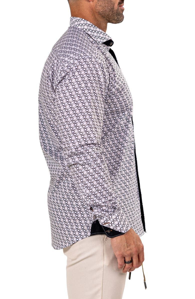 Maceoo Eins Marthy Contemporary Fit Cotton Button-Up Shirt, Alternate, color, 
