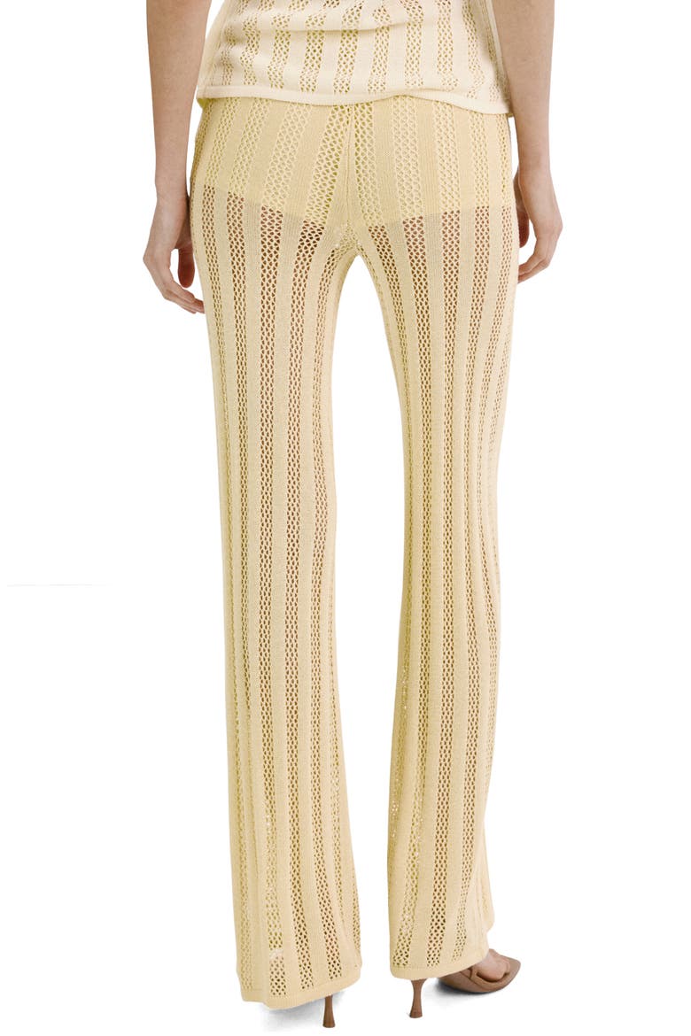 Open Knit Wide Leg Pants, Alternate, color, PASTEL YELLOW