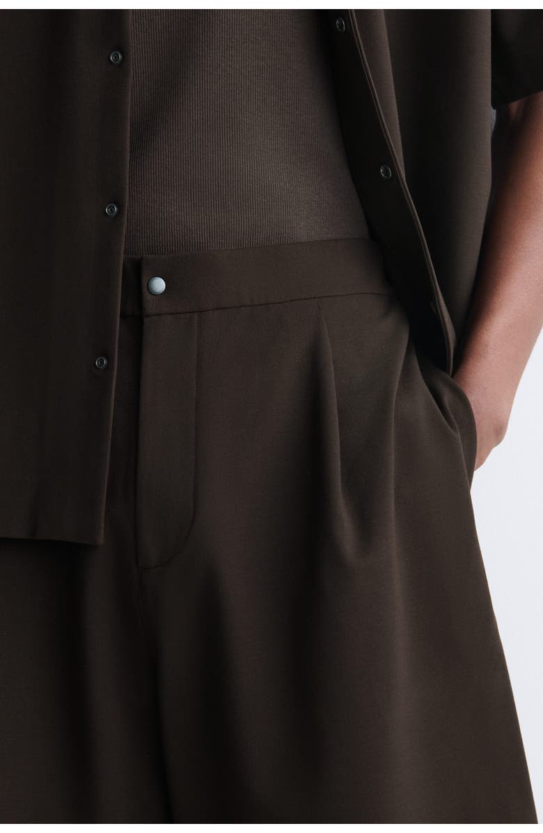 COS Milano-jersey Shorts, Alternate, color, Brown