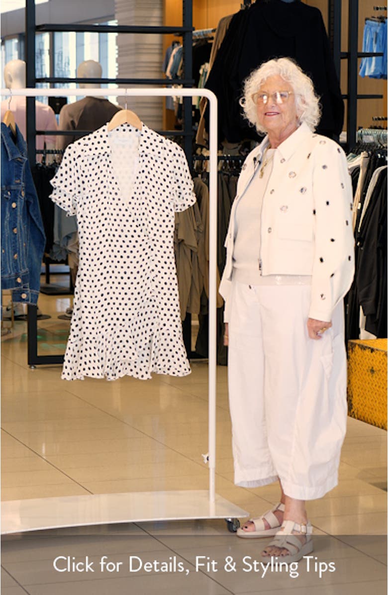 Lilia Dot Ruffle Sleeve Silk Minidress, sales video thumbnail