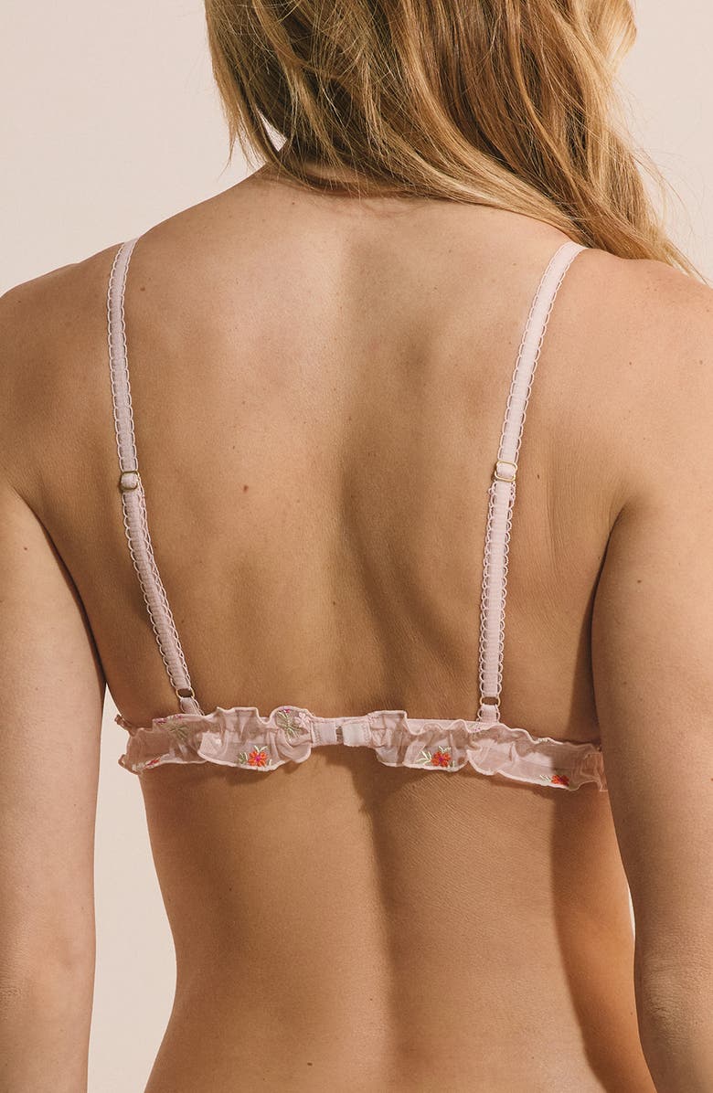 Etam Freesia Wireless Triangle Bra, Alternate, color, Imp Fond Rose