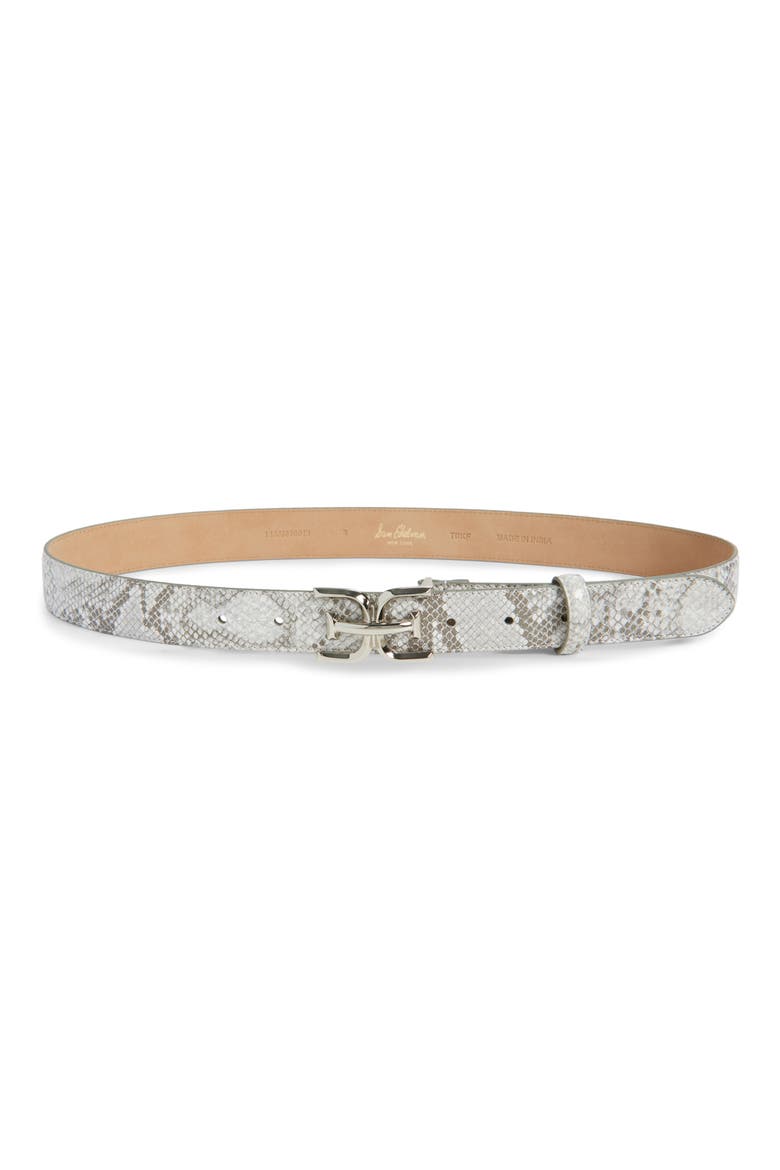Logo Buckle Belt, Main, color, NATURAL PYTHON
