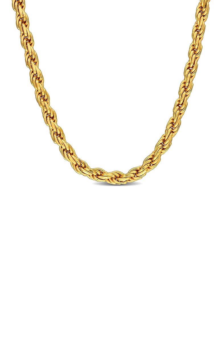 DELMAR Diamond Cut Rope Chain Necklace, 2.30mm, Main, color, Gold