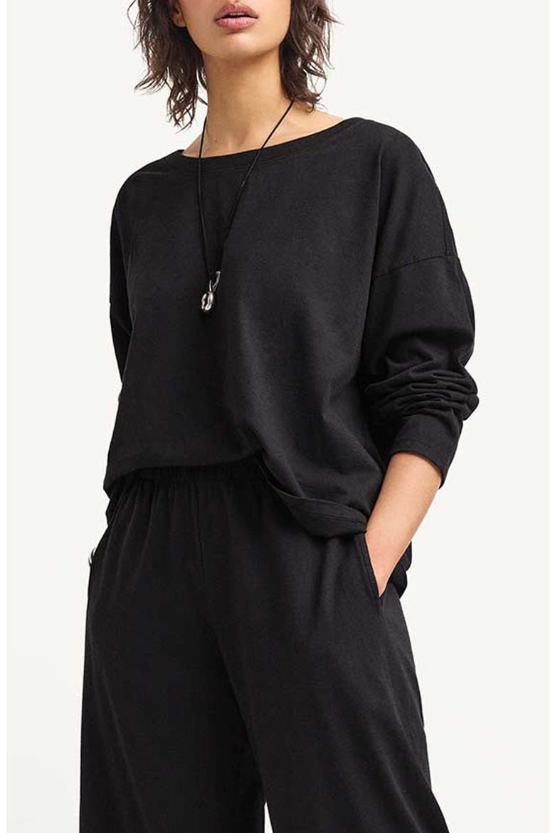 Coast Cotton Blend Sweatshirt, Main, color, BLACK