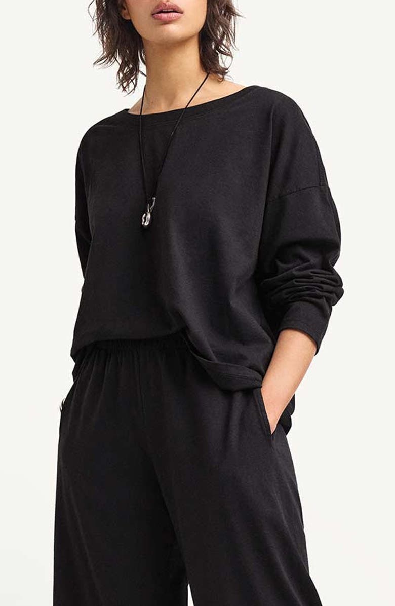 Vitamin A<sup>®</sup> Coast Cotton Blend Sweatshirt, Main, color, Black