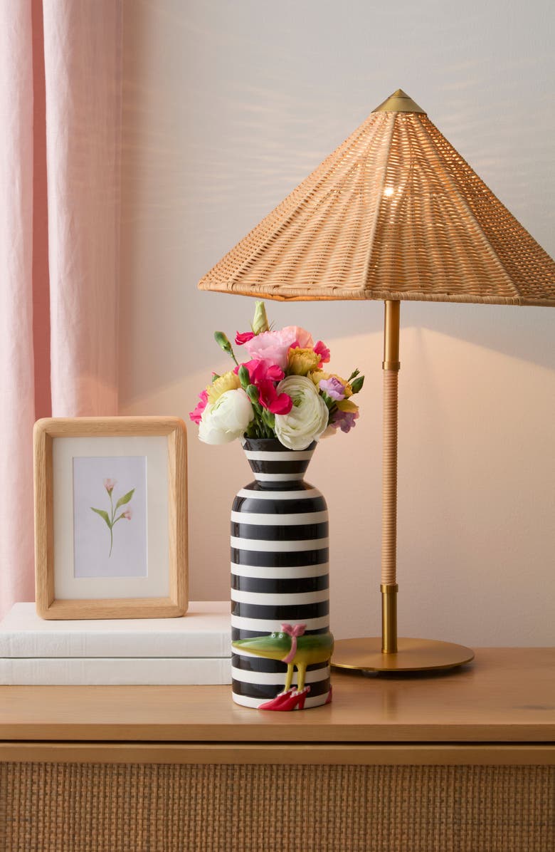 MACKENZIE CHILDS Patience Brewster Gloria Alligator Vase, Alternate, color, Black