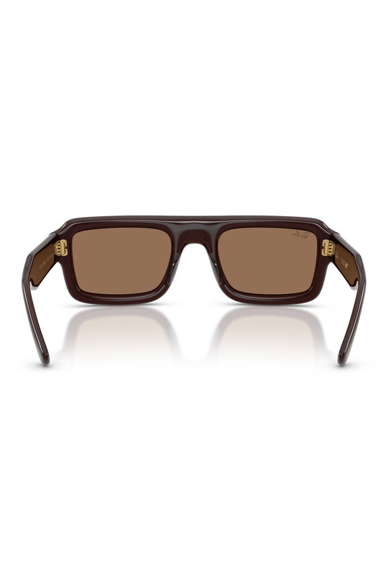 A$AP Rocky Flacko Puffer 54mm Square Sunglasses, Alternate, color, TRANSPARENT BROWN / DARK BROWN