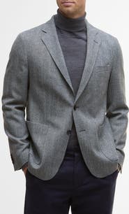 Barbour Sutherland Wool Blend Herringbone Flannel Sport Coat