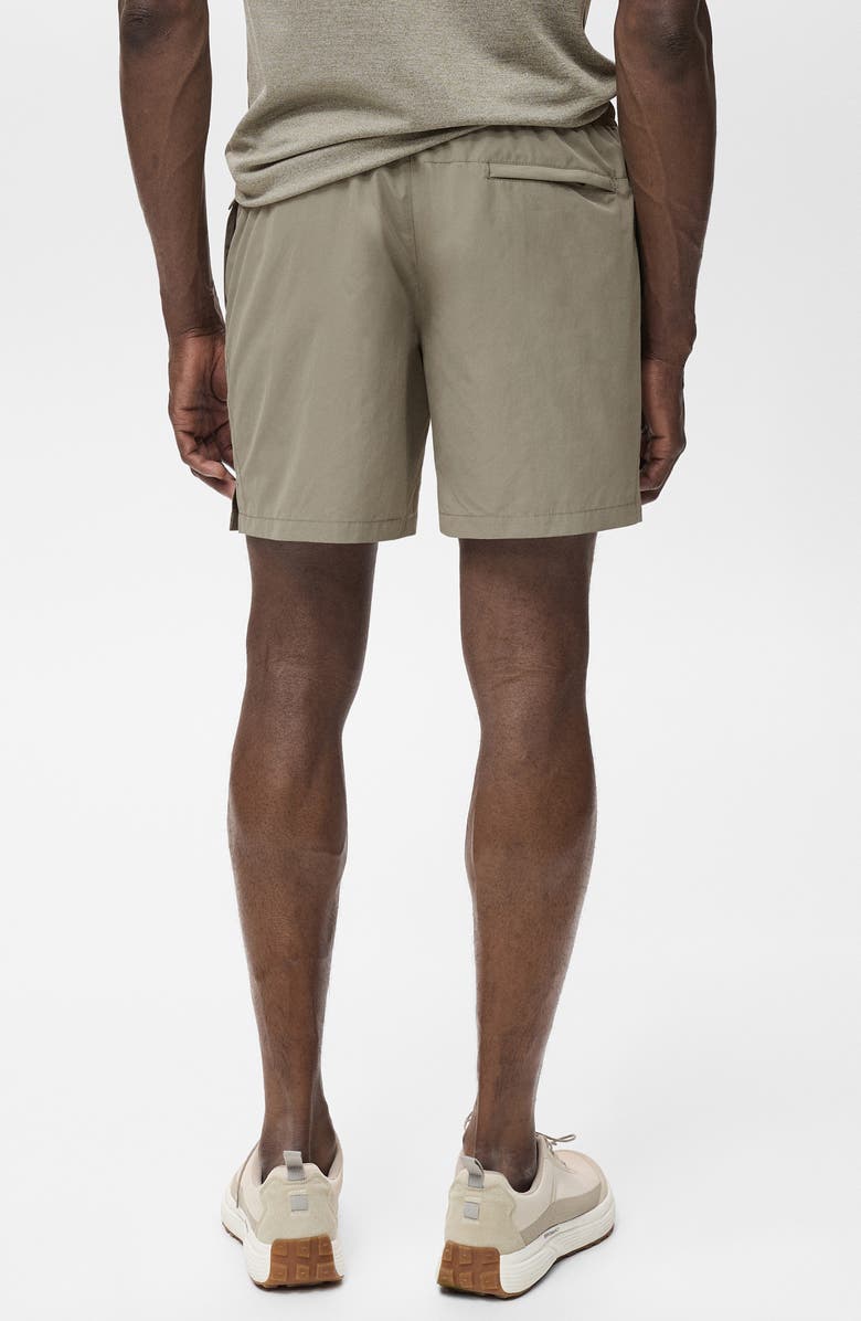 MANGO Zip Pocket Swim Trunks, Alternate, color, Khaki Grey