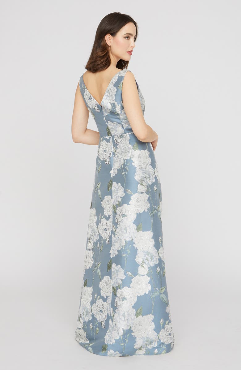 Kay Unger Grania Sleeveless Maxi Jumpsuit, Alternate, color, Slate Blue