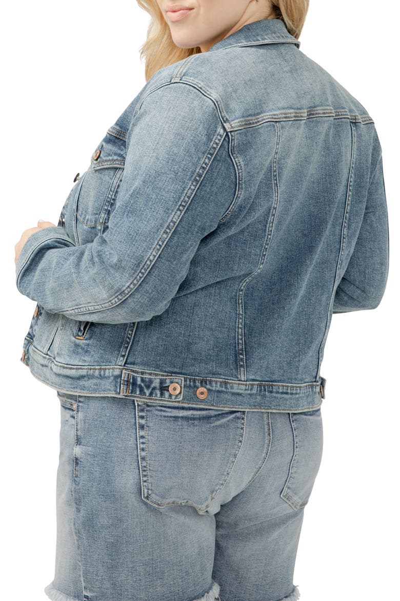 Fitted Denim Jacket, Alternate, color, INDIGO