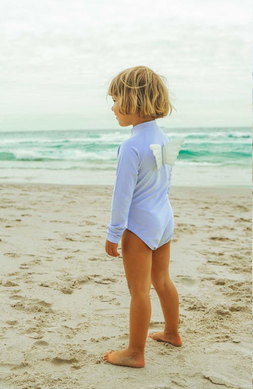 Roarsome Sparkle The Unicorn Rashguard Swimsuit In Blue
