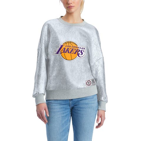 Women's Tommy Jeans Silver Los Angeles Lakers Tracy Pullover Sweatshirt