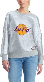TOMMY JEANS Women's Tommy Jeans Silver Los Angeles Lakers Tracy Pullover Sweatshirt