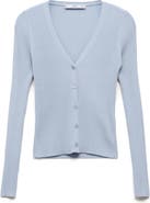 MANGO Rib V-Neck Cardigan