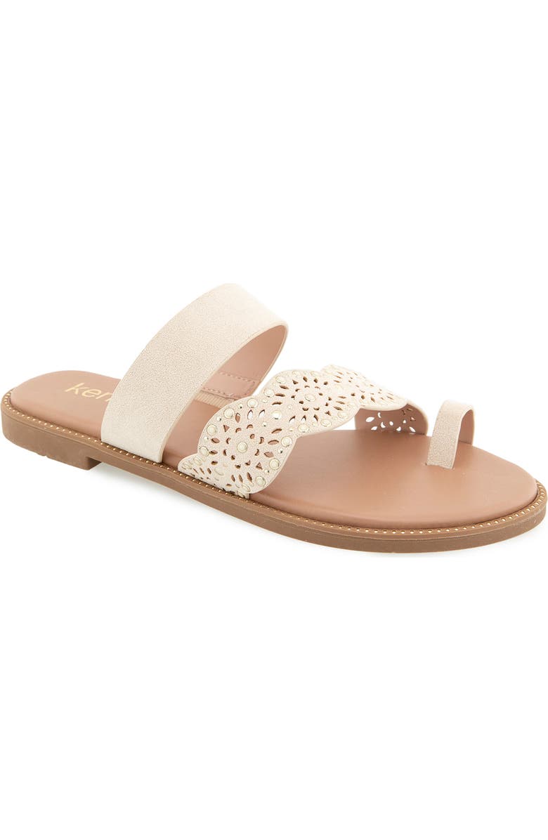 Kensie Maddox Toe Loop Sandal, Main, color, Off White